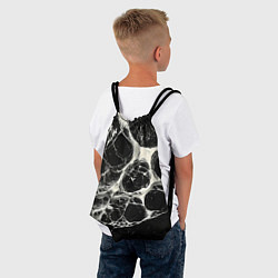 Рюкзак-мешок Бело-черная потертая текстура, цвет: 3D-принт — фото 2