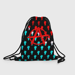 Рюкзак-мешок Анархия человечки паттерн, цвет: 3D-принт