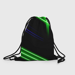 Рюкзак-мешок Green pink purple line, цвет: 3D-принт