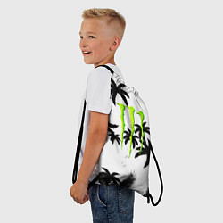 Рюкзак-мешок Monster energy пальмы, цвет: 3D-принт — фото 2