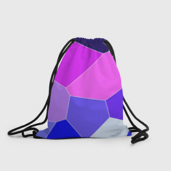 Рюкзак-мешок Сине-розовый крупные фрагменты, цвет: 3D-принт
