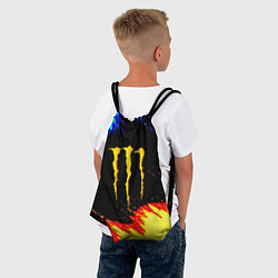 Рюкзак-мешок Monster energy огненные краски, цвет: 3D-принт — фото 2