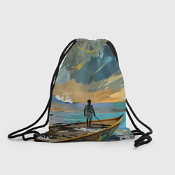 Рюкзак-мешок Мальчик и лодка, цвет: 3D-принт