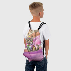 Рюкзак-мешок Котенок в костюме единорога, цвет: 3D-принт — фото 2