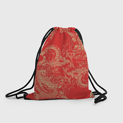 Мешок для обуви Золотые драконы на красном