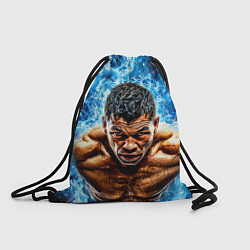 Рюкзак-мешок Артуро Гатти в синем пламени, цвет: 3D-принт