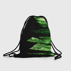 Рюкзак-мешок Color green black, цвет: 3D-принт