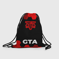 Рюкзак-мешок GTA - red gradient по-центру, цвет: 3D-принт