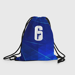 Рюкзак-мешок Rainbow Six blue poly, цвет: 3D-принт