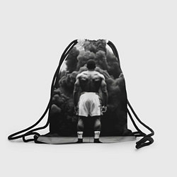 Рюкзак-мешок Мухаммед Али в черном дыму, цвет: 3D-принт