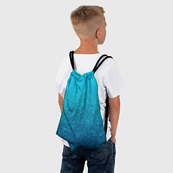 Рюкзак-мешок Лазурный голубой текстурный градиент, цвет: 3D-принт — фото 2