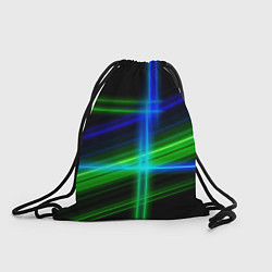 Рюкзак-мешок Color blue black green, цвет: 3D-принт
