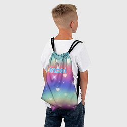 Рюкзак-мешок Inzoi радужный фон и сердечки, цвет: 3D-принт — фото 2