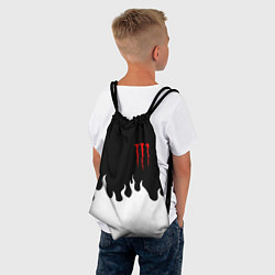 Рюкзак-мешок Monster energy red logo, цвет: 3D-принт — фото 2