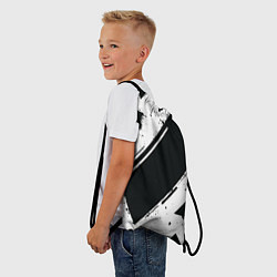 Рюкзак-мешок Color black white, цвет: 3D-принт — фото 2