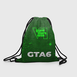 Рюкзак-мешок GTA6 - green gradient по-центру, цвет: 3D-принт