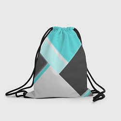 Рюкзак-мешок Color black blue, цвет: 3D-принт