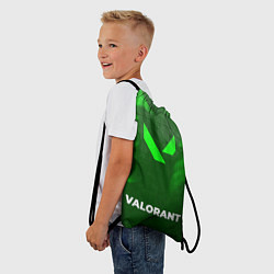 Рюкзак-мешок Valorant - green gradient по-центру, цвет: 3D-принт — фото 2