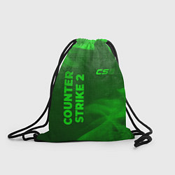 Рюкзак-мешок Counter Strike 2 - green gradient вертикально, цвет: 3D-принт