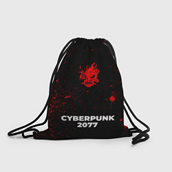Мешок для обуви Cyberpunk 2077 - red gradient по-центру