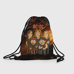 Рюкзак-мешок ACDC карикатурный стиль, цвет: 3D-принт