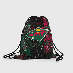Рюкзак-мешок Minnesota Wild NHL black, цвет: 3D-принт