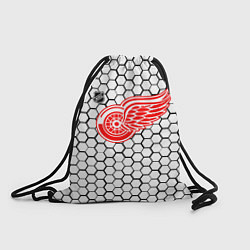 Рюкзак-мешок Детройт Ред Уингз - белые соты, цвет: 3D-принт
