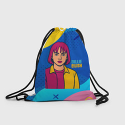 Рюкзак-мешок Билли Айлиш разноцветный рисунок, цвет: 3D-принт