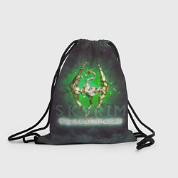Рюкзак-мешок Skyrim gold logo Dragonborn, цвет: 3D-принт