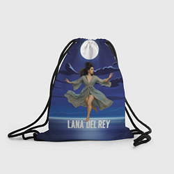 Рюкзак-мешок Lana Del Rey танцует под луной, цвет: 3D-принт
