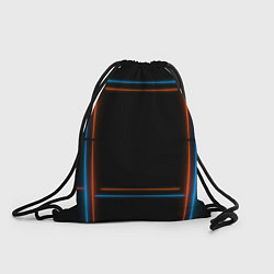 Рюкзак-мешок Neon black red blue, цвет: 3D-принт