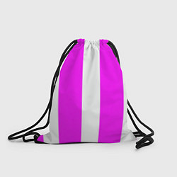 Рюкзак-мешок Color white pink line, цвет: 3D-принт