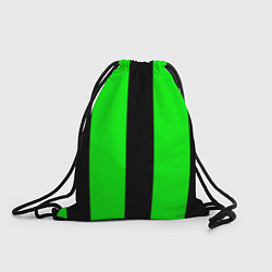 Рюкзак-мешок Color green black line, цвет: 3D-принт