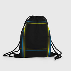 Рюкзак-мешок Neon yellow blue, цвет: 3D-принт