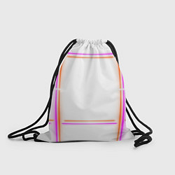 Рюкзак-мешок Neon white orange pink, цвет: 3D-принт