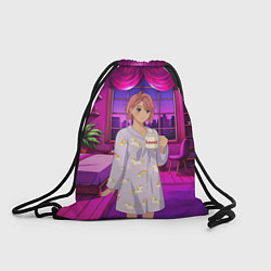 Рюкзак-мешок Дандадан Сиратори Айра с кофе, цвет: 3D-принт