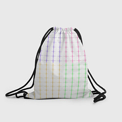 Рюкзак-мешок Color white multicolored stripes, цвет: 3D-принт