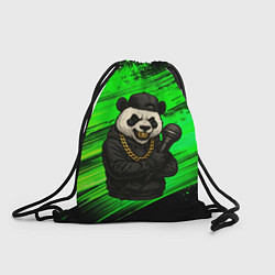 Мешок для обуви Панда рэпер с микрофоном