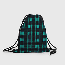 Рюкзак-мешок Color neon blue black, цвет: 3D-принт