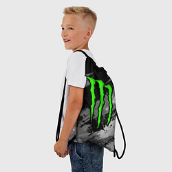 Рюкзак-мешок Monster energy - мазки краски, цвет: 3D-принт — фото 2