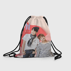 Рюкзак-мешок BTS объемный фон сцены, цвет: 3D-принт