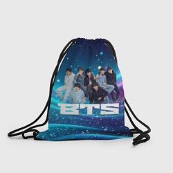 Мешок для обуви BTS волнистый фон с блестками
