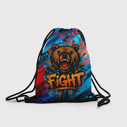 Мешок для обуви Fight - медведь в краске