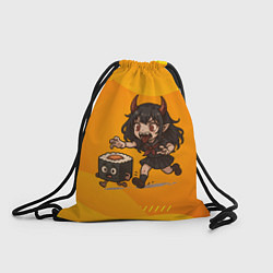 Мешок для обуви Девочка дьявол бежит за роллом