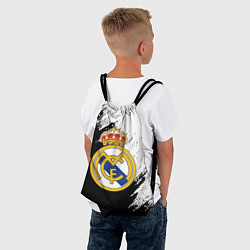 Рюкзак-мешок Real Madrid текстура штрихи, цвет: 3D-принт — фото 2