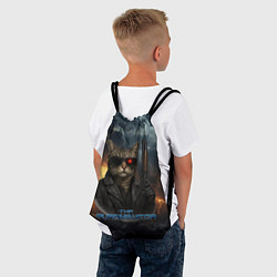 Рюкзак-мешок The purrminator кот терминатор, цвет: 3D-принт — фото 2