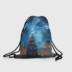 Рюкзак-мешок Новый год Санкт-Петербург, цвет: 3D-принт