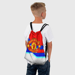 Рюкзак-мешок Манчестер Юнайтед полосы геометрия, цвет: 3D-принт — фото 2