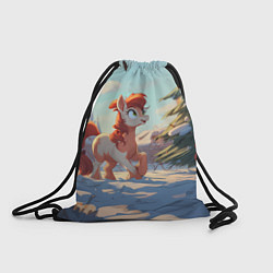 Мешок для обуви Лошадка любуется елкой