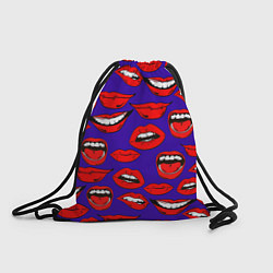 Рюкзак-мешок Губы, цвет: 3D-принт